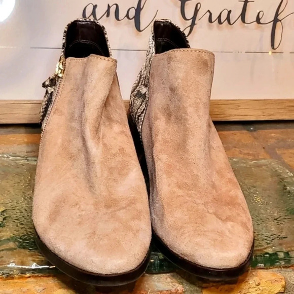 Cole Haan Grand Series Beige Suede & Snakeskin | Leather | 2 inch Heel Wms 7B - Picture 3 of 11